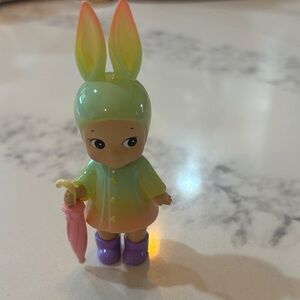 Colorful Bunny-Eared Toy Figure